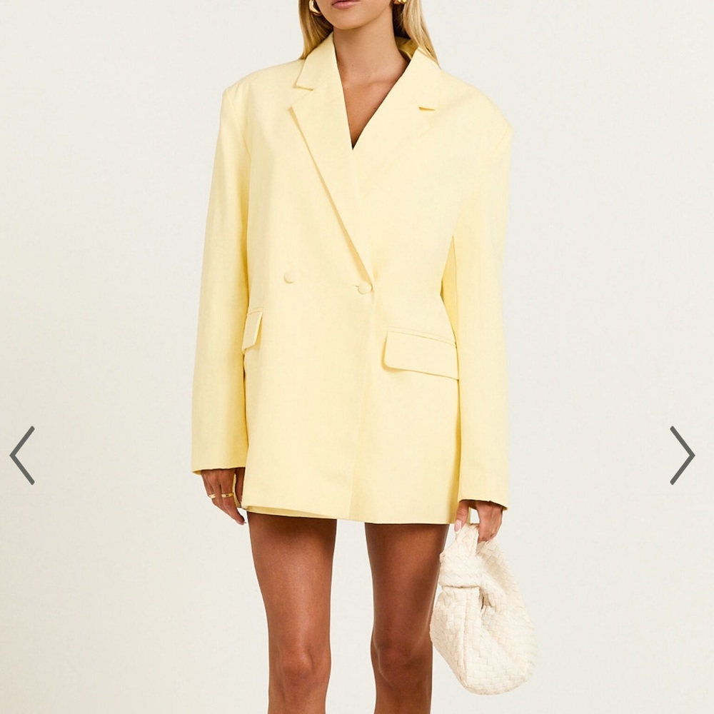 Showpo Yellow Oversized Blazer